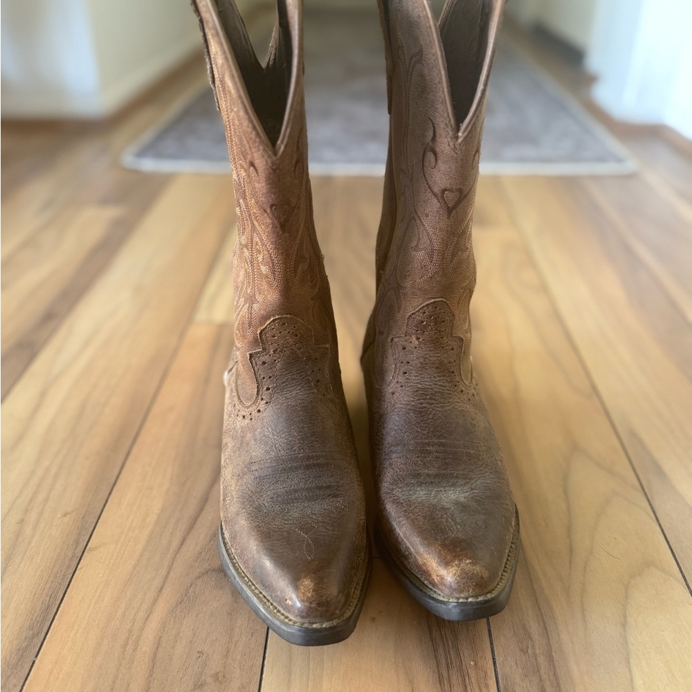 Justin Boots Tan Leather Western Boots